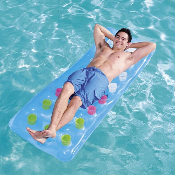 Bestway Uppblåsbar Flytande Glas med Fönster Blandade Färger 188x71 cm Stranden och Poolen 43040