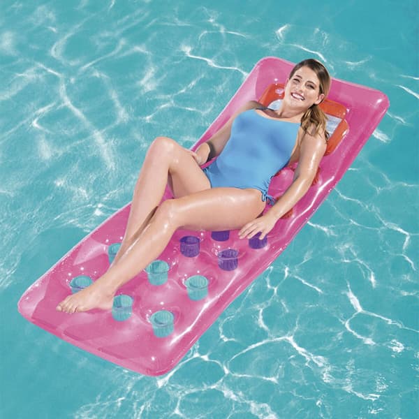 Bestway Uppblåsbar Flytande Glas med Fönster Blandade Färger 188x71 cm Stranden och Poolen 43040