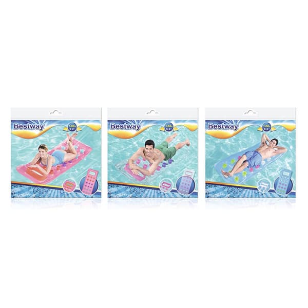 Bestway Uppblåsbar Flytande Glas med Fönster Blandade Färger 188x71 cm Stranden och Poolen 43040