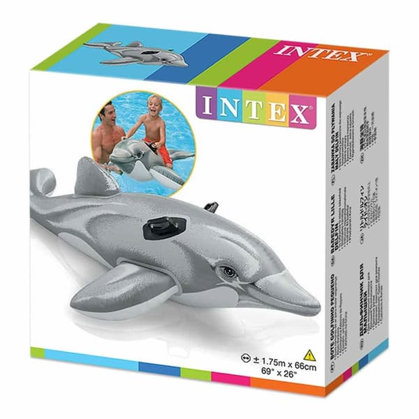 Oppustelig Figur til Pool Intex Lil' Dolphin Ride-On