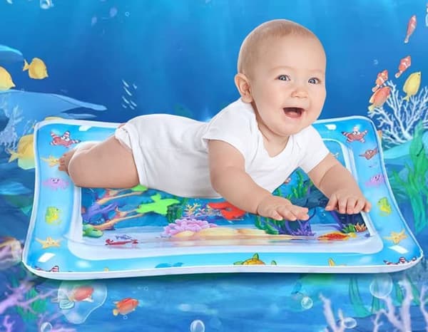 Lollanda Baby Vandmåtte - Legemåtte til babyer, Oppustelig legemåtte med vandkanter
