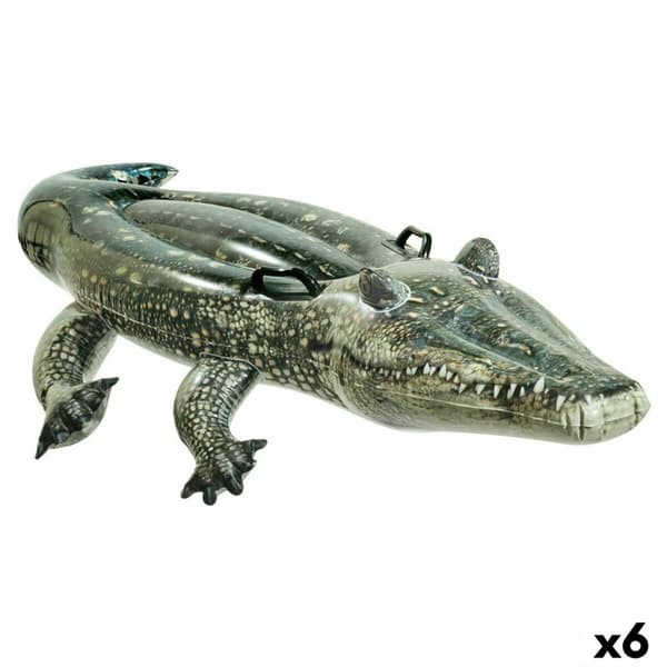 Upplåsbar bassängmadrass Intex Krokodil 86 x 20 x 170 cm (6 antal)