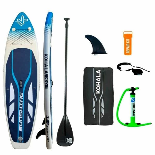 Oppustelige Paddle Surf Board med tilbehør Kohala Sunshine Hvid (305 x 81 x 12 cm)