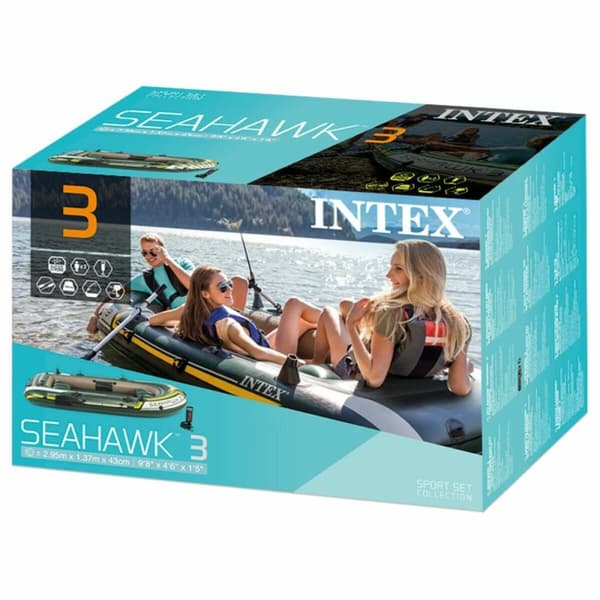 Oppusteligt Skib Intex 4 personer Grøn