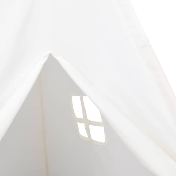 vidaXL Tipitält för barn med väska peachskin vit 120x120x150 cm