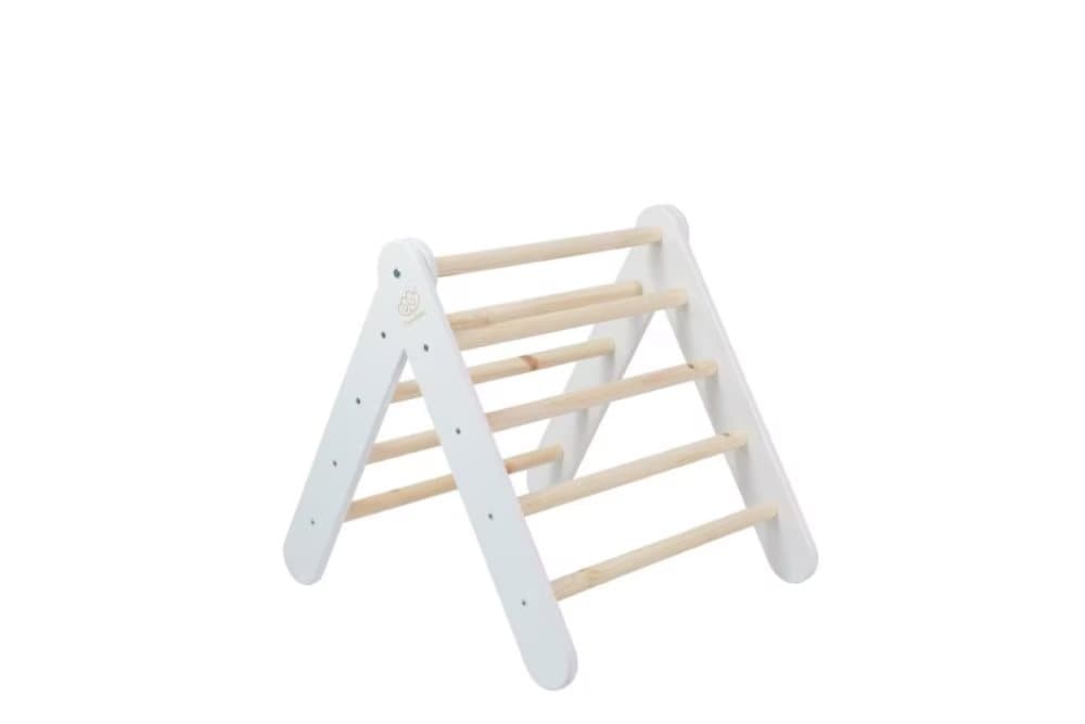 MeowBaby® Klättringtriangel klättringsställning av trä för barn grotttriangel klättertriangel klättringsträ Montessori 70 x 80 cm