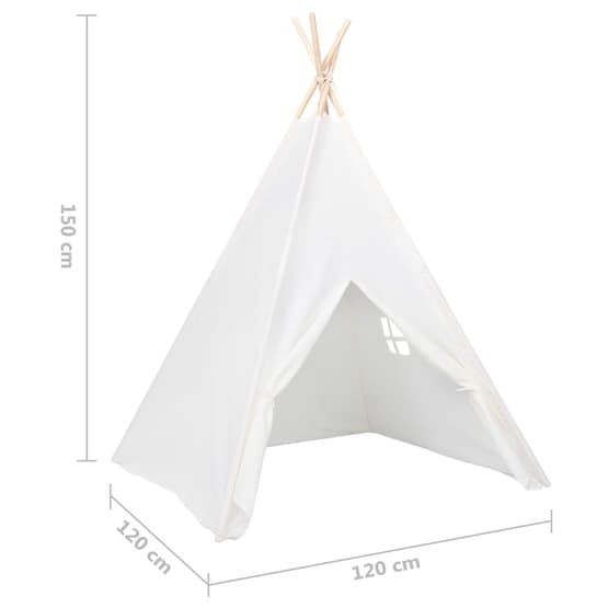 Tipitält För Barn Med Väska Peachskin Vit 120X120X150 Cm