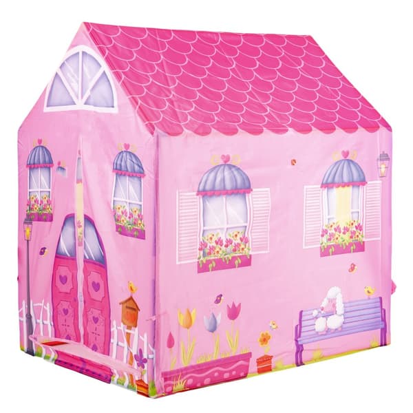 Legetelt pink hus 92x72x102 cm – Børnetelt – Legehus