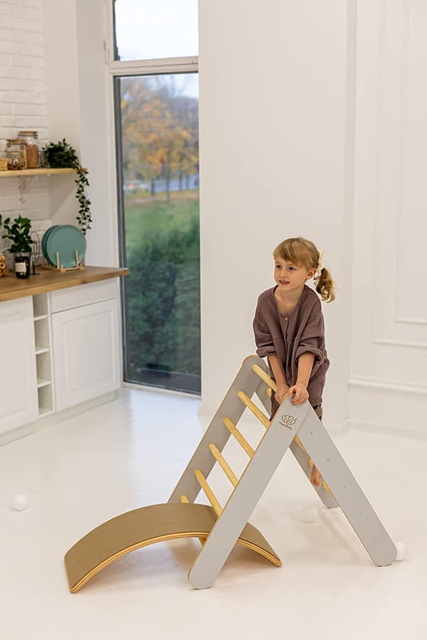 MeowBaby® Stege i massivt trä Naturligt