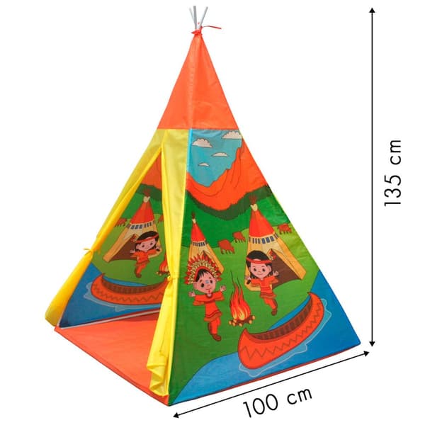 Tipi telt legetelt 100x100x135 cm - Indians Wigwam