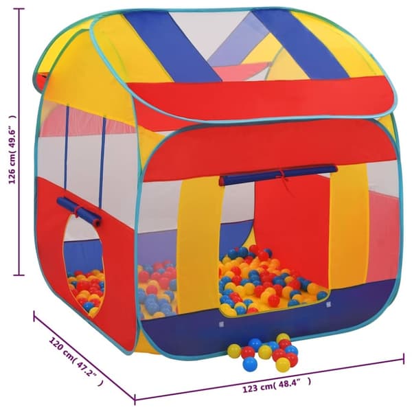 vidaXL legetelt med 550 bolde 123x120x126 cm