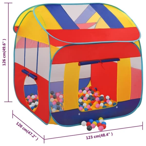 vidaXL Leikkiteltta 550 pallolla 123x120x126 cm