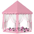 Pikkukuva 2 / 9: vidaXL Prinsessa leikkiteltta 250 pallolla pinkki 133x140 cm