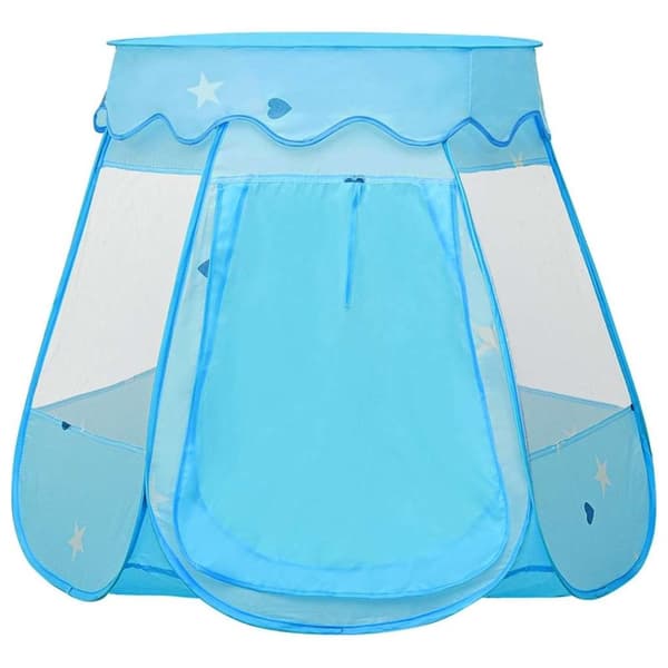 vidaXL Lasten leikkiteltta 250 pallolla sininen 102x102x82 cm