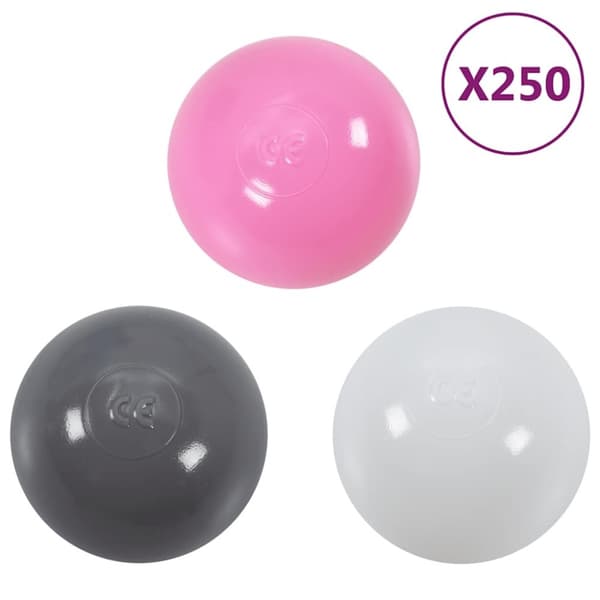vidaXL Lektält med 250 bollar Rosa 301x120x128 cm