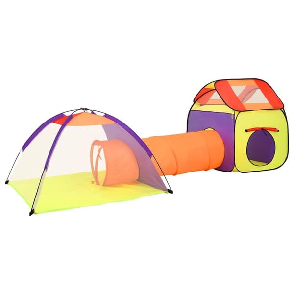 vidaXL Lasten leikkiteltta 250 pallolla monivärinen 338x123x111 cm