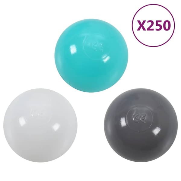vidaXL legetelt til børn med 250 bolde 255x80x100 cm flerfarvet