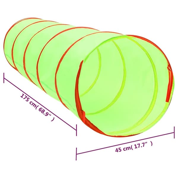 vidaXL legetunnel til børn 175 cm polyester grøn