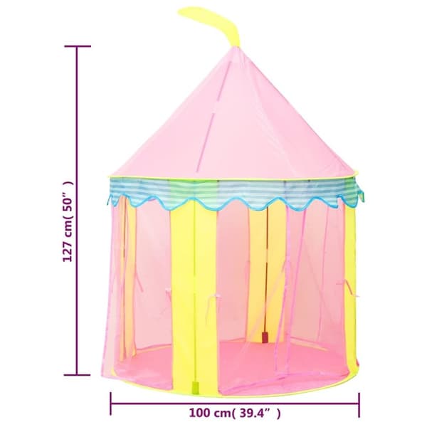 vidaXL Leketelt for barn rosa 100x100x127 cm