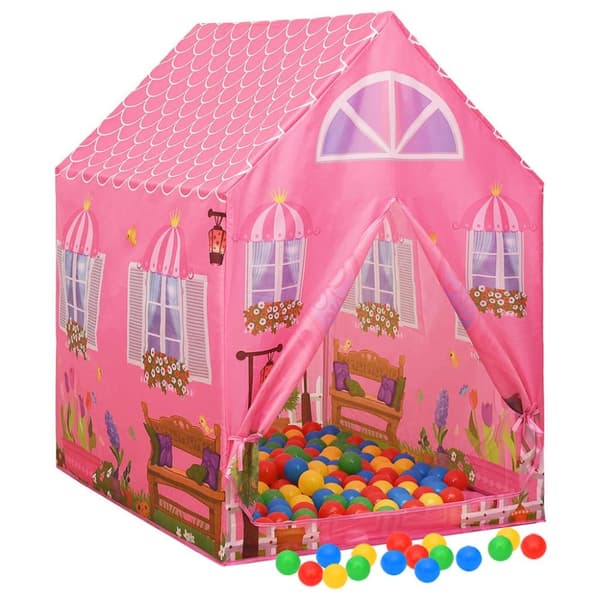 vidaXL Lasten leikkiteltta pinkki 69x94x104 cm