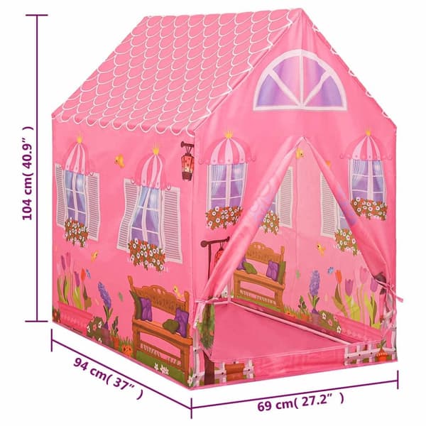 vidaXL Leketelt for barn rosa 69x94x104 cm