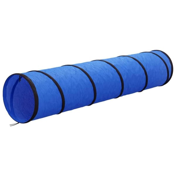 vidaXL agilitytunnel til hunde Ø40x200 cm polyester blå