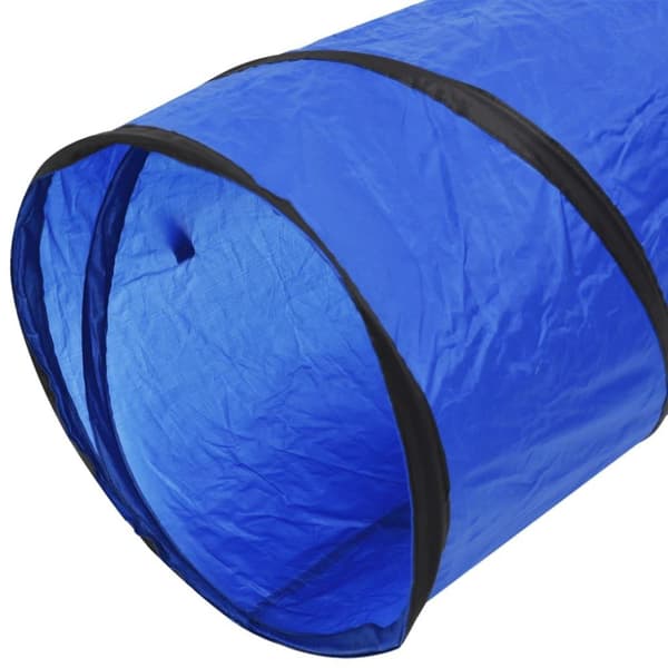 vidaXL agilitytunnel til hunde Ø40x200 cm polyester blå