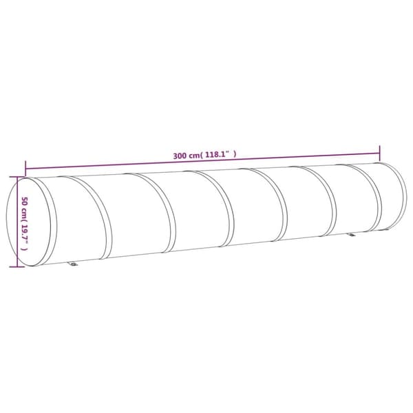 vidaXL agilitytunnel til hunde Ø50x300 cm polyester blå