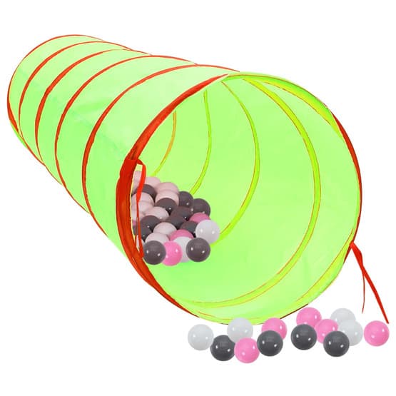 Lektunnel Med 250 Bollar Grön 175 Cm Polyester-1
