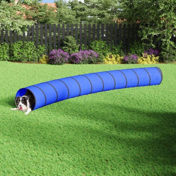 vidaXL Hundtunnel blå Ø 55x500 cm polyester