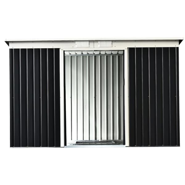 Rootz Værktøjsskur med skydedør - Grå - Stål, Pp Film - 109,05 cm x 51,18 cm x 68,11 cm