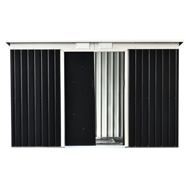 Rootz Værktøjsskur med skydedør - Grå - Stål, Pp Film - 109,05 cm x 51,18 cm x 68,11 cm