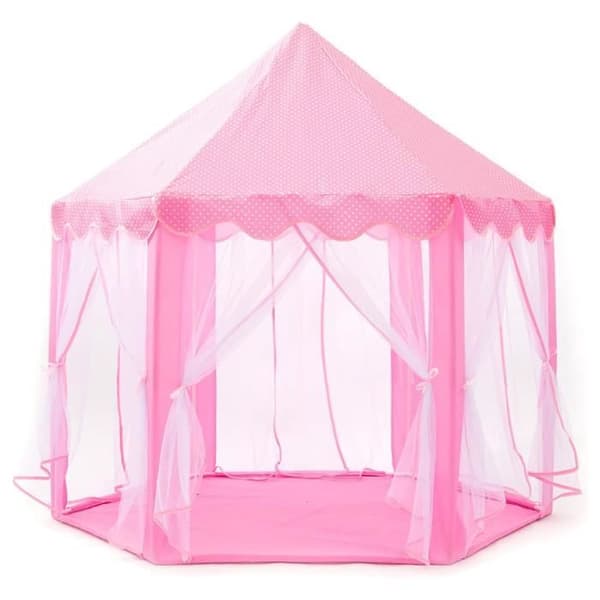 Schloss barntält - SPRINGOS - Hexagonal - Rosa - 135 x 140 cm