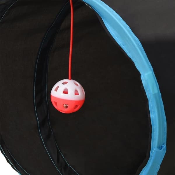 vidaXL 5-vejs kattetunnel 25 cm polyester sort og blå