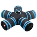 Miniatyrbillede 1 af 6: vidaXL 5-vejs kattetunnel 25 cm polyester sort og blå
