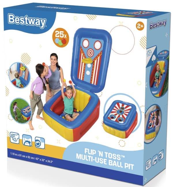 Bestway Vänd och kasta Multi Boldbassäng med 25 bollar