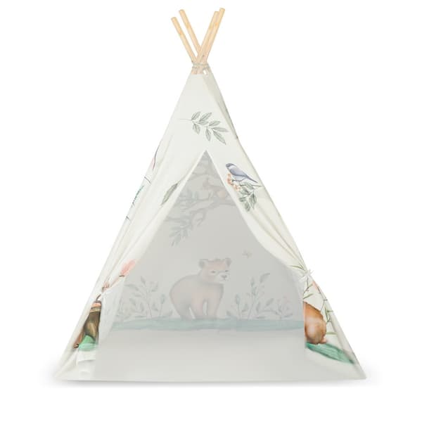 Tipi legetelt - beige - Nukido - 114×114×165 cm