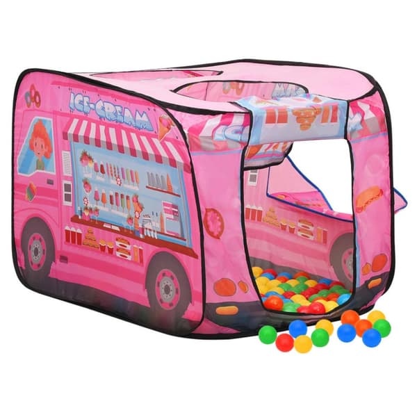 vidaXL Lasten leikkiteltta 250 pallolla pinkki 70x112x70 cm -  Leikkiteltat & -tunnelit