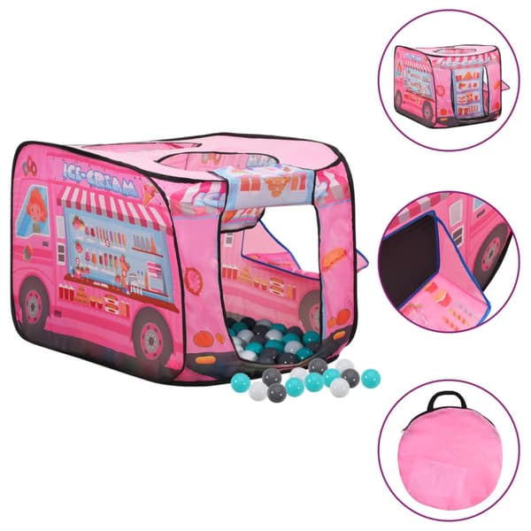 Leikkiteltat & -tunnelit - Living Lasten leikkiteltta 250 pallolla pinkki 70x112x70 cm