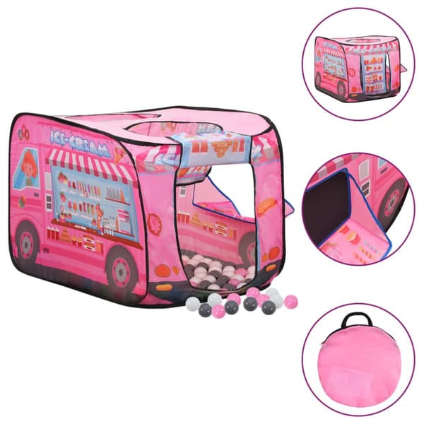 Lektält med 250 bollar rosa 70x112x70 cm - Lektält - Lektält Med Boll - Home & Living
