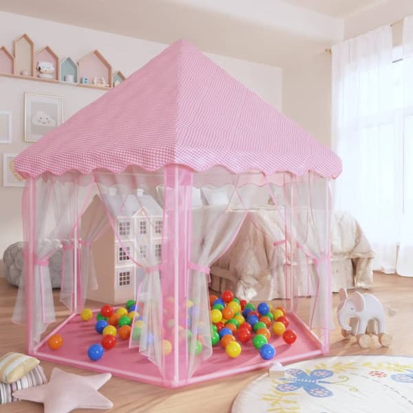 Prinsesstält med 250 bollar rosa 133x140 cm - Lektält - Lektält Med Boll - Home & Living
