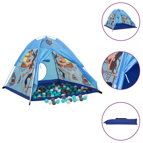 Lektält med 250 bollar blå 120x120x90 cm - Lektält - Lektält Med Boll - Home & Living