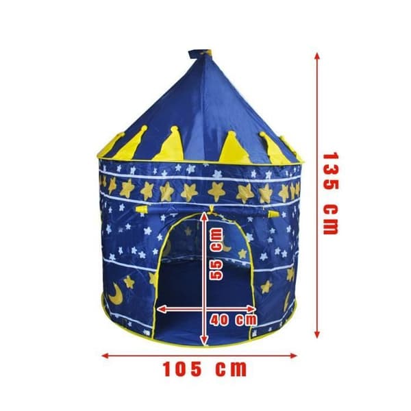 CUBBY Slottsformade barntält Blå