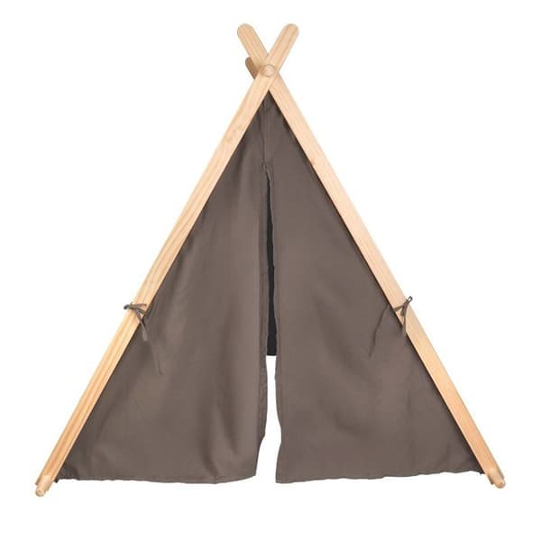 Lekställ - Small foot - Taupe - Trä - Tyg - 107 x 103 x 102 cm