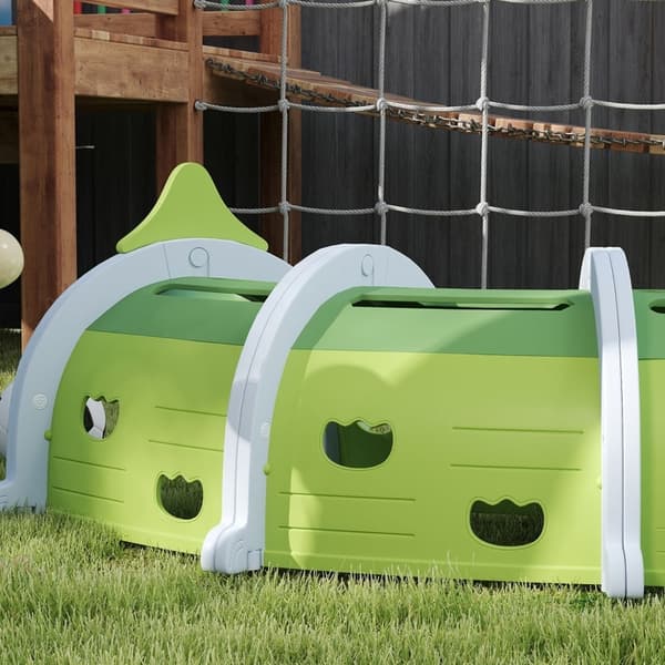 Rootz Crocodile Play Tunnel - Crawl Tube - Kids Hideout - Øger kreativiteten - 194 cm x 88 cm x 92 cm