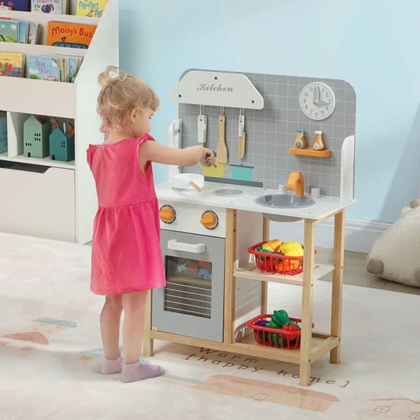 Rootz Play Kitchen lapsille - Lelukeittiö - Lasten ruoanlaittosetti - Edistää elämäntaitoja - 57L x 26L x 82K cm