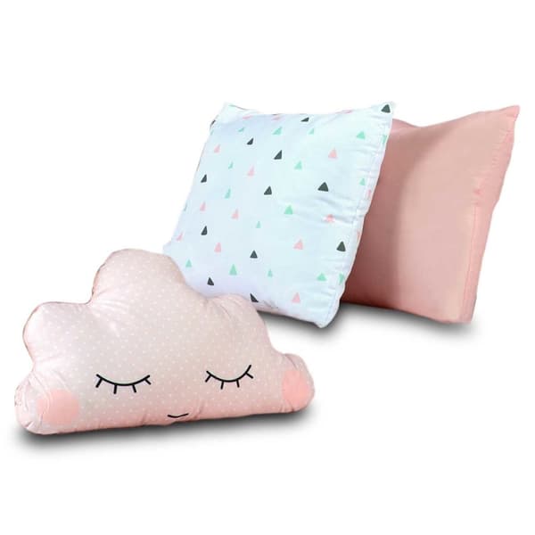 Premium Bomuld Teepee Legetelt med Puder & Matte til Børn - Pink