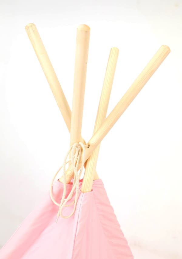 Rosa barn teepee-tält - Mångsidigt lek- och avkopplingsutrymme med kuddar och matta