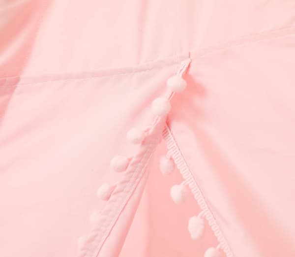 Rosa barn teepee-tält - Mångsidigt lek- och avkopplingsutrymme med kuddar och matta