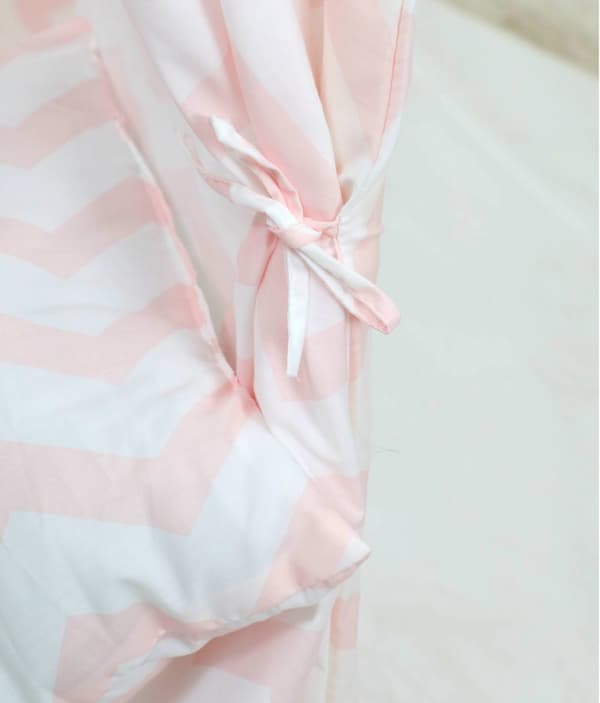 Pink Zigzag Mønster Børn Teepee Telt med Puder & Matte til Børnebørn